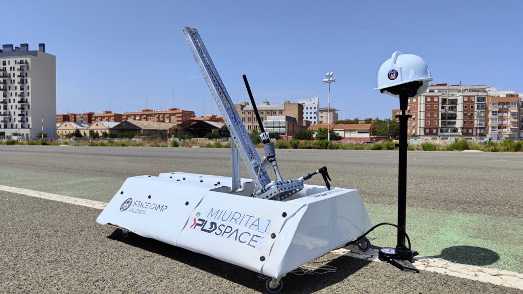 Lanzadera de los cohetes Miurita de los tripulantes de Space Camp.