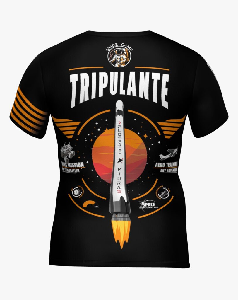 Parte trasera de la Camiseta Oficial de Space Camp 2025.